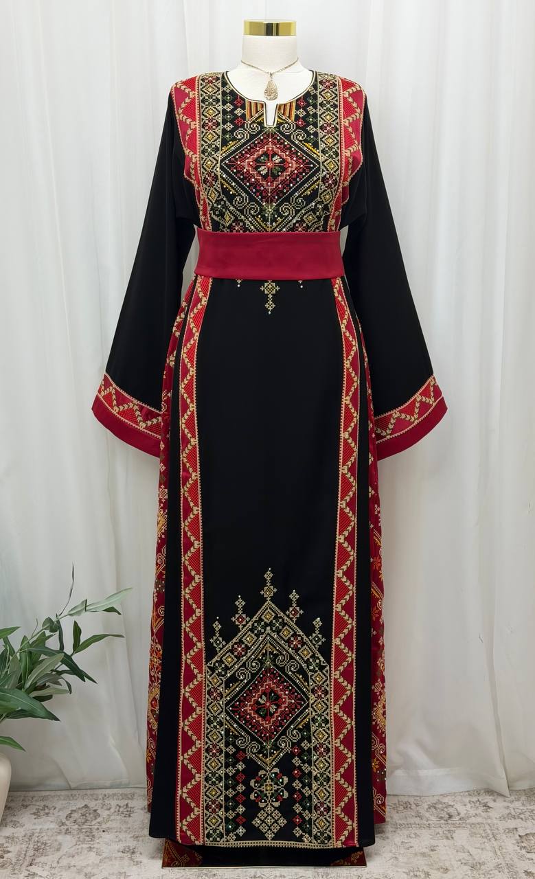 Palestinian Heritage Embroidered Thobe