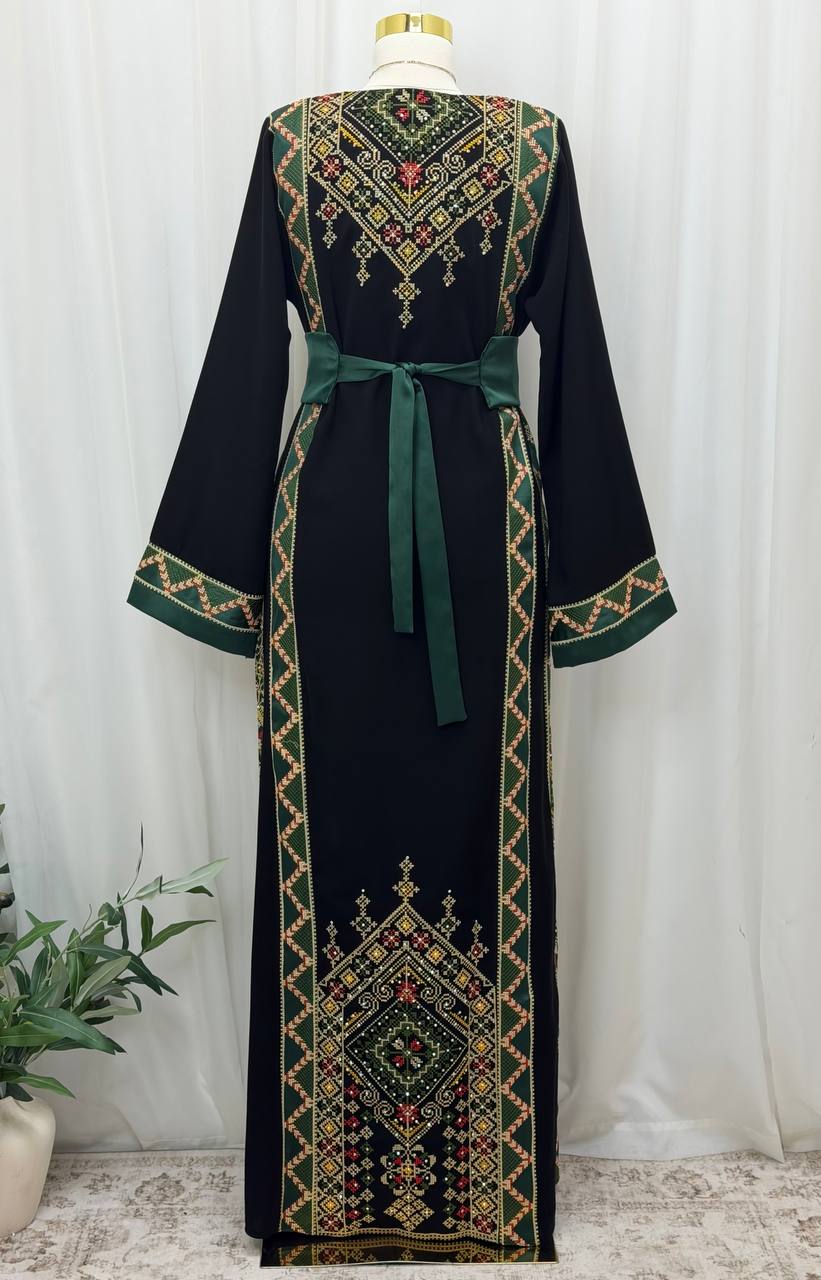 Palestinian Heritage Embroidered Thobe