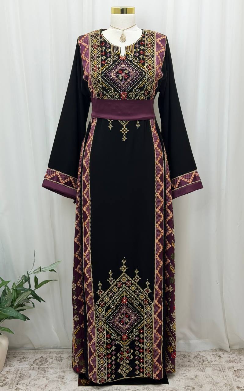 Palestinian Heritage Embroidered Thobe