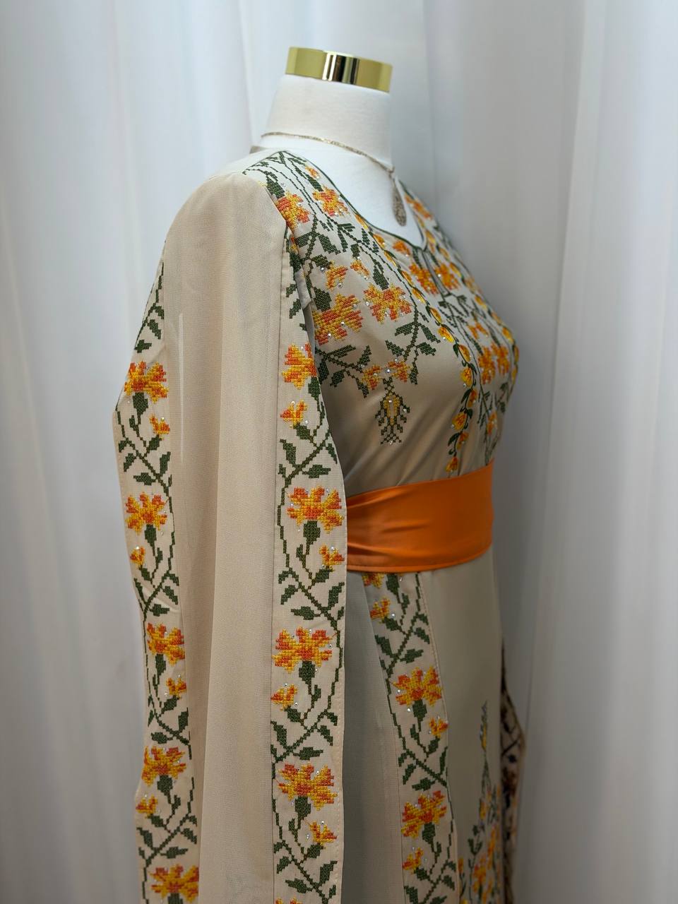 Noura Palestinian Embroidered Thobe