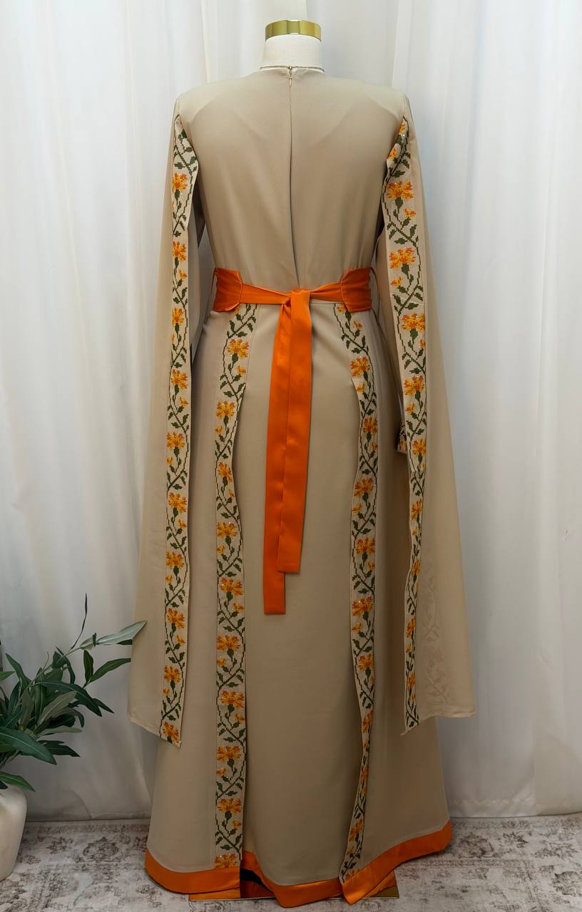 Noura Palestinian Embroidered Thobe