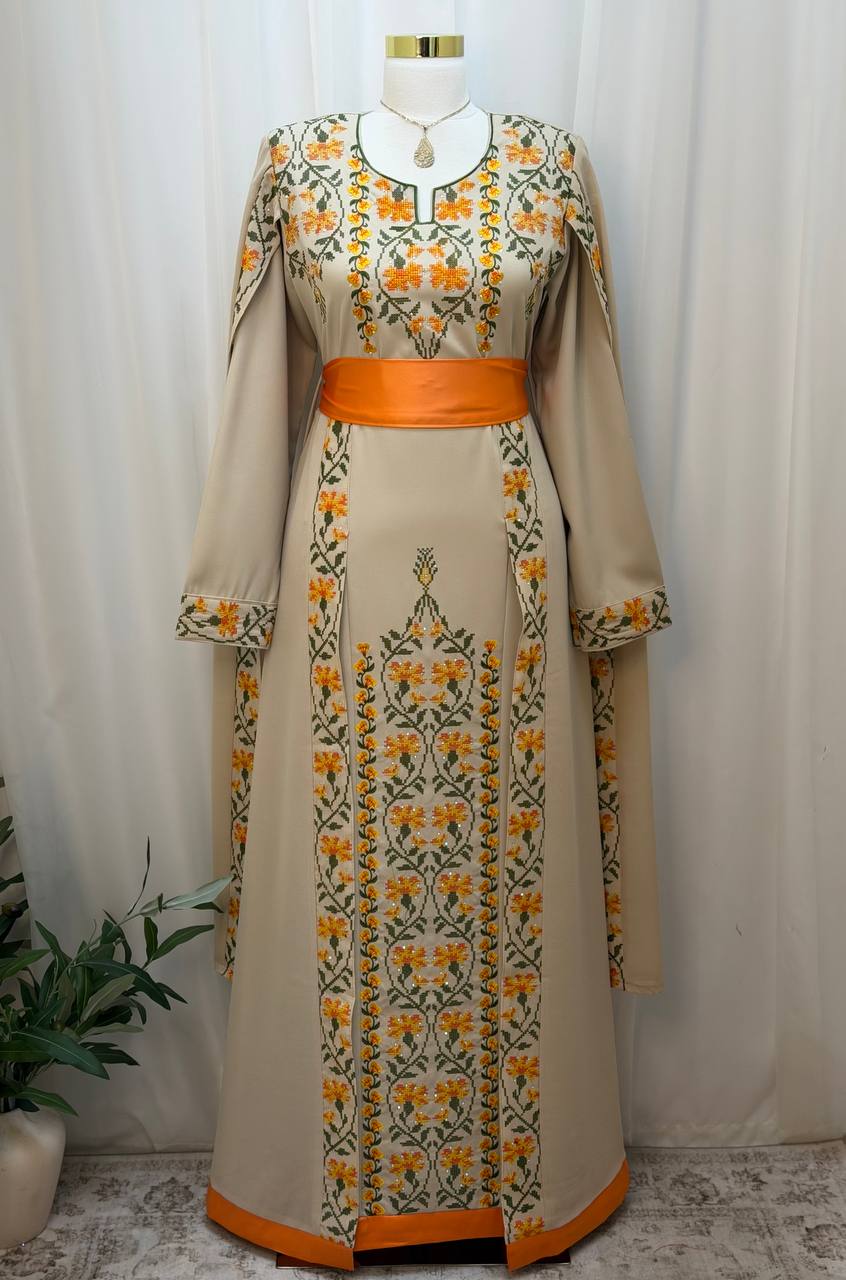 Noura Palestinian Embroidered Thobe