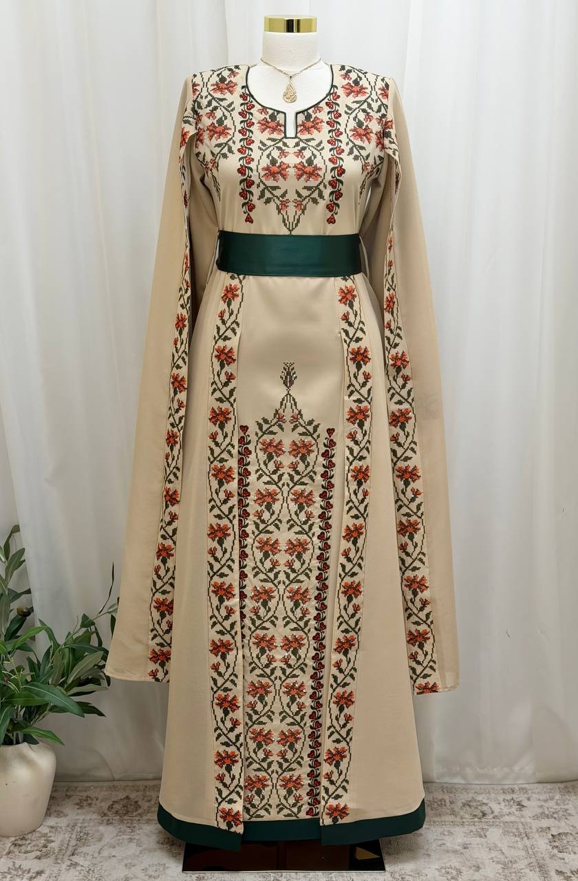 Noura Palestinian Embroidered Thobe