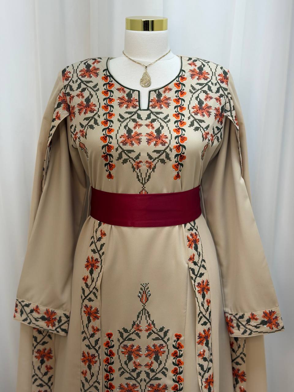 Noura Palestinian Embroidered Thobe