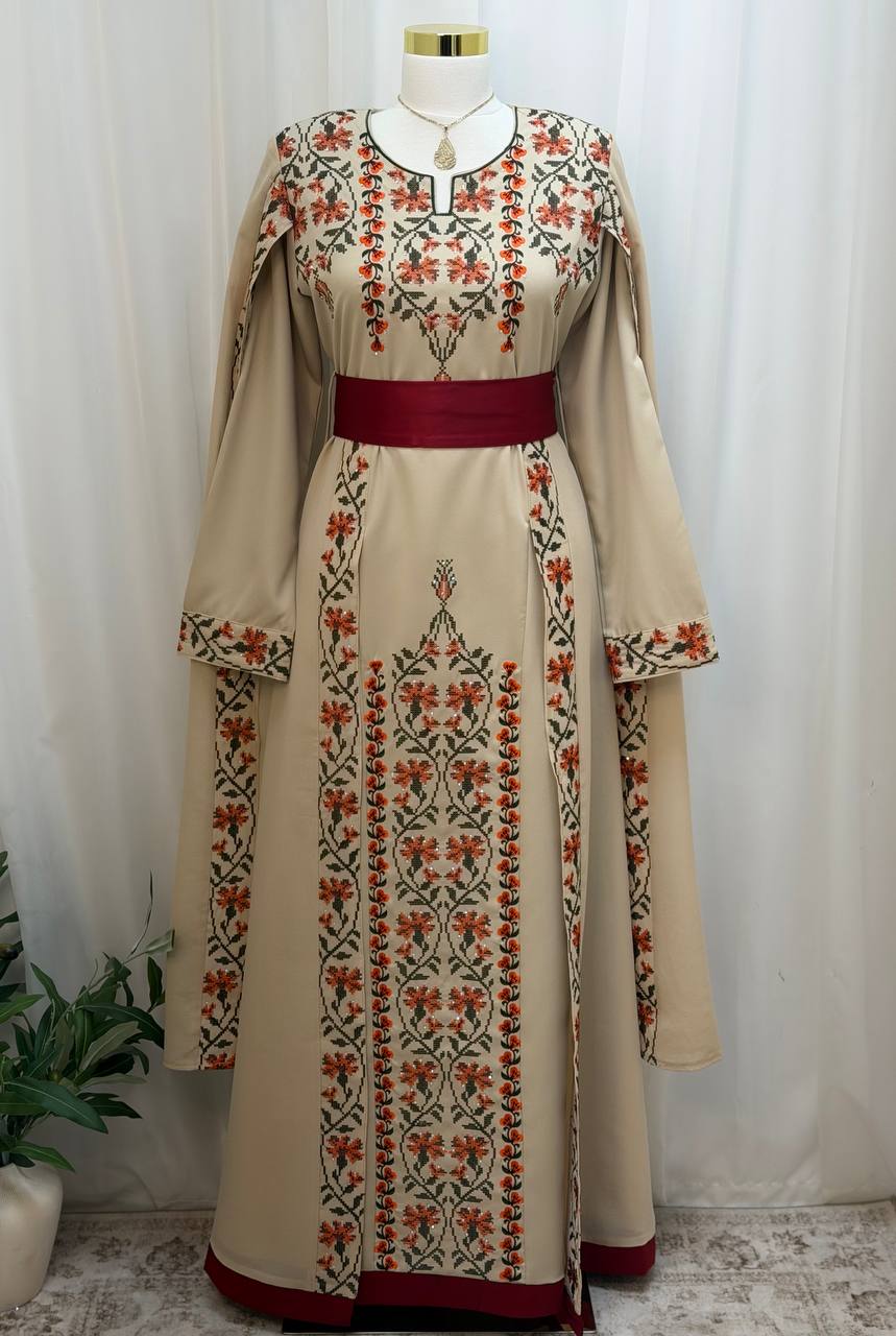 Noura Palestinian Embroidered Thobe