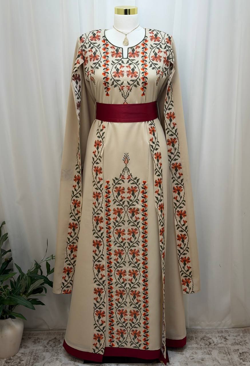 Noura Palestinian Embroidered Thobe