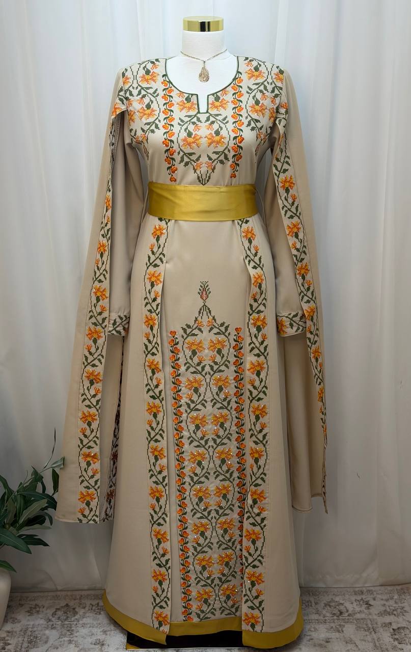 Noura Palestinian Embroidered Thobe