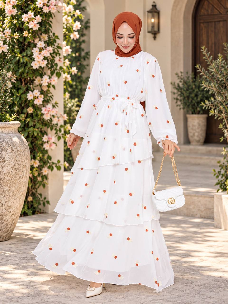 Celeste Bloom Chiffon Dress