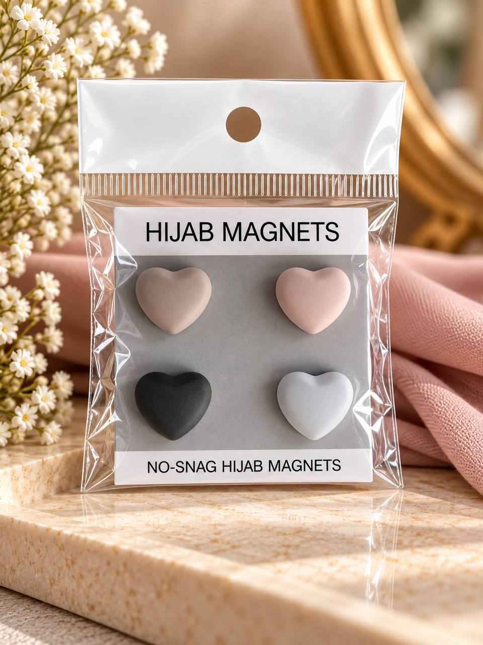 Stylish Hijab Magnetic Pins โ 4-Piece Set