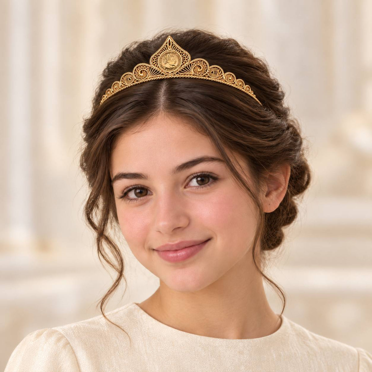 Lira Filigree Tiara – Girls’ Fashion Jewelry
