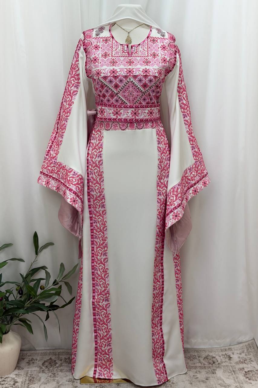 Bisan Palestinian Embroidered Thobe Set
