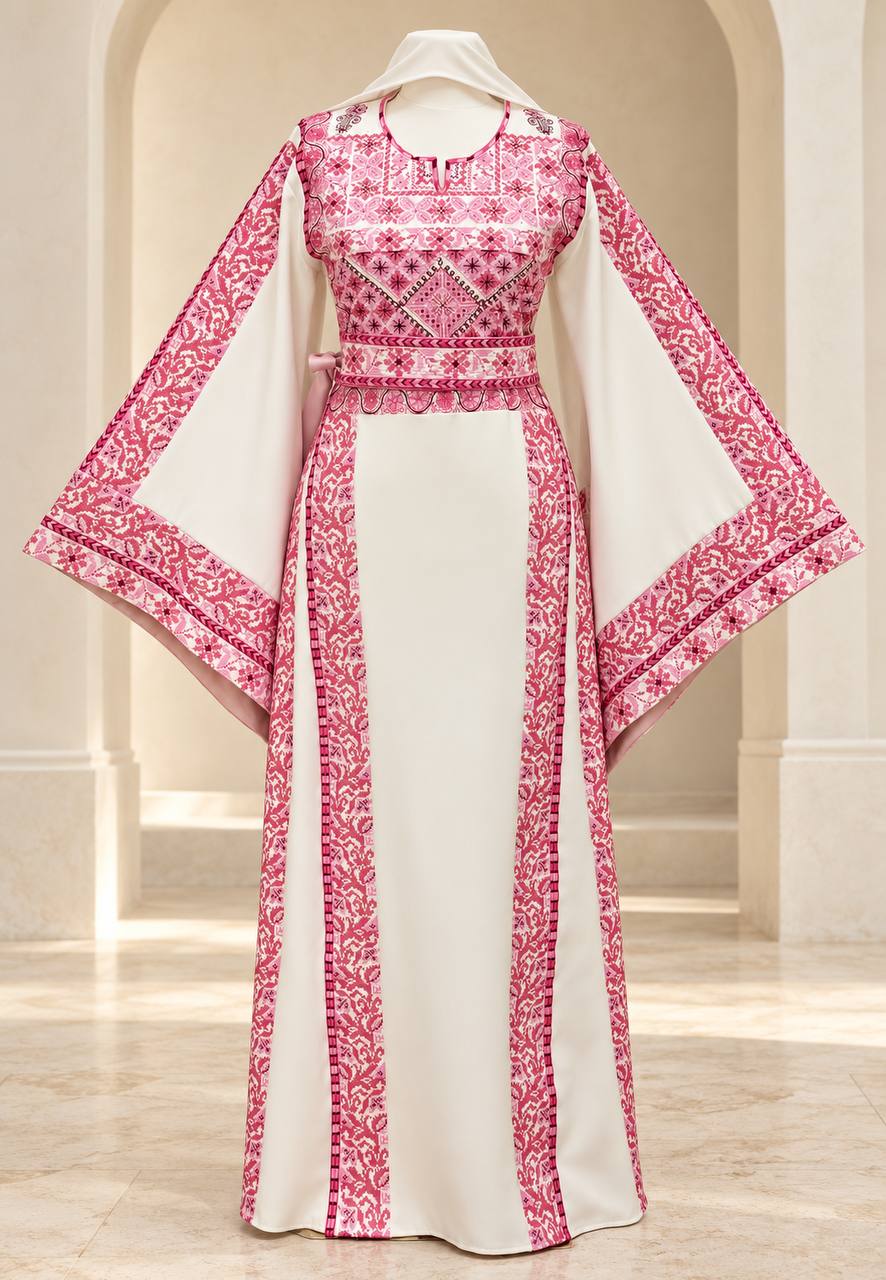 Bisan Palestinian Embroidered Thobe Set