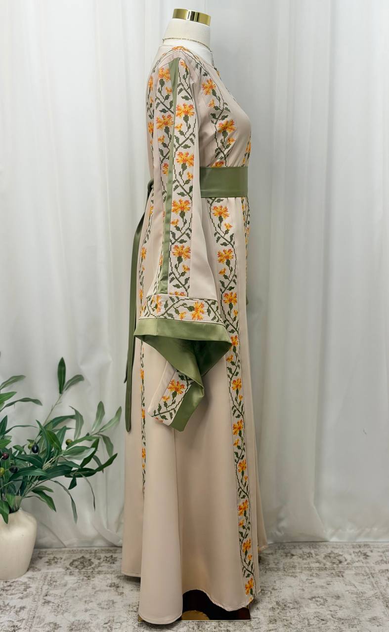 Bisan & Jafra – Palestinian Floral Embroidered Thobe