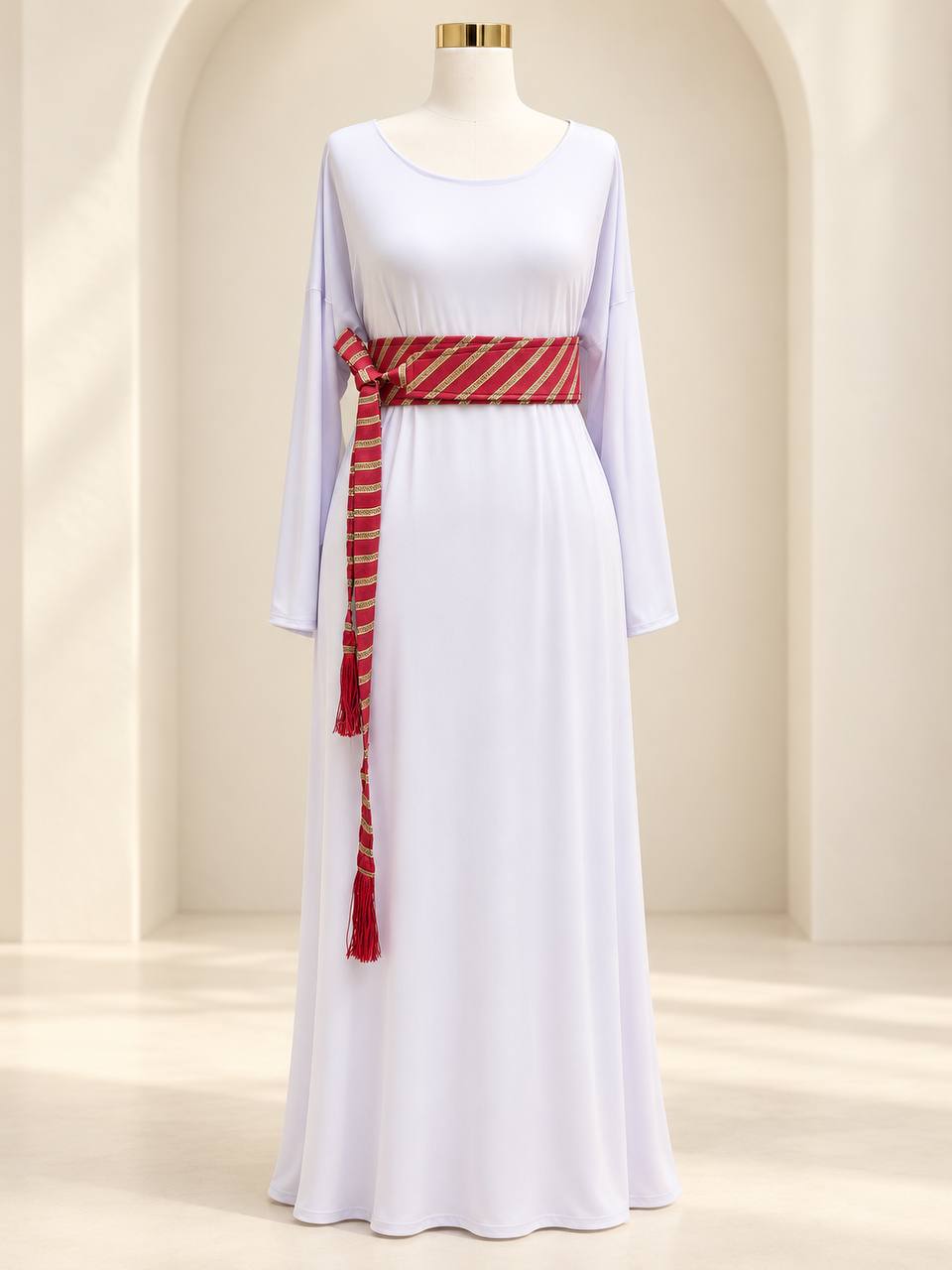 Saya Wrap Belt – Crimson Red & Gold