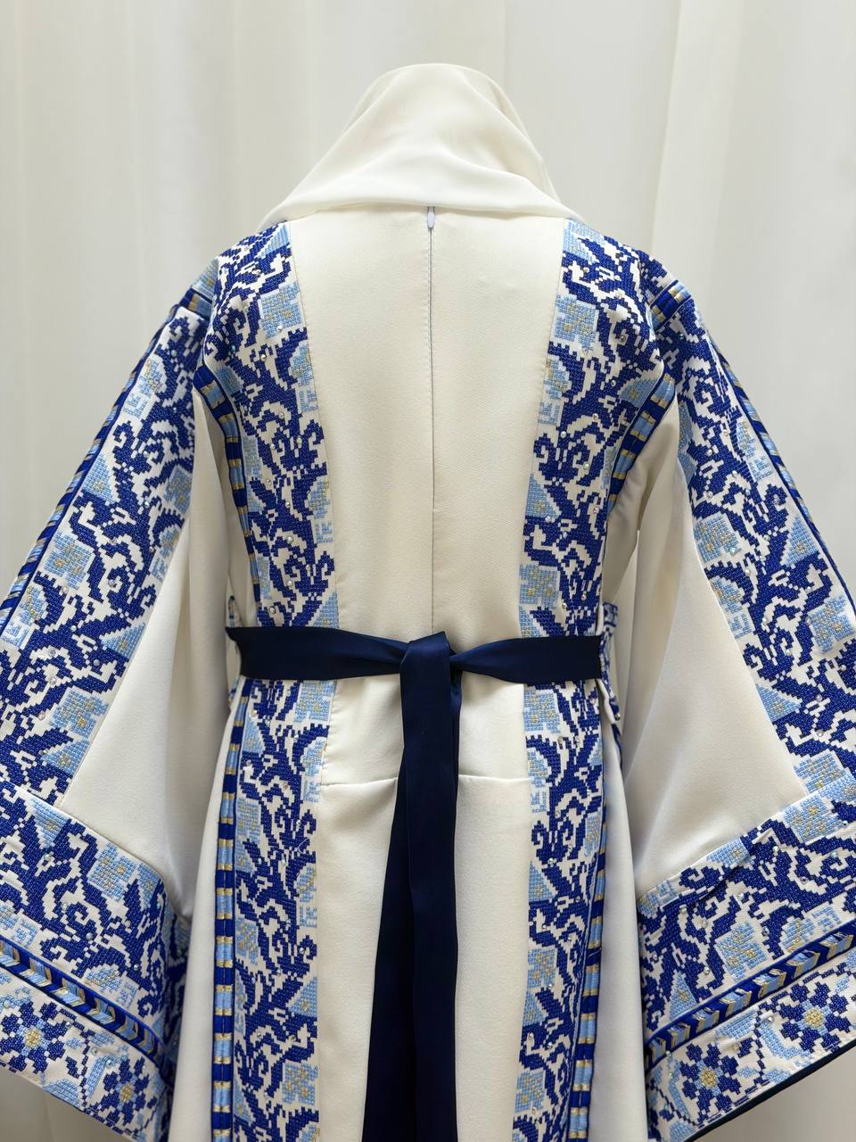 Areej – Girls’ Palestinian Embroidered Thobe with Matching Belt & Shawl