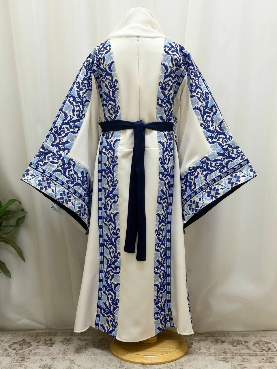 Areej – Girls’ Palestinian Embroidered Thobe with Matching Belt & Shawl
