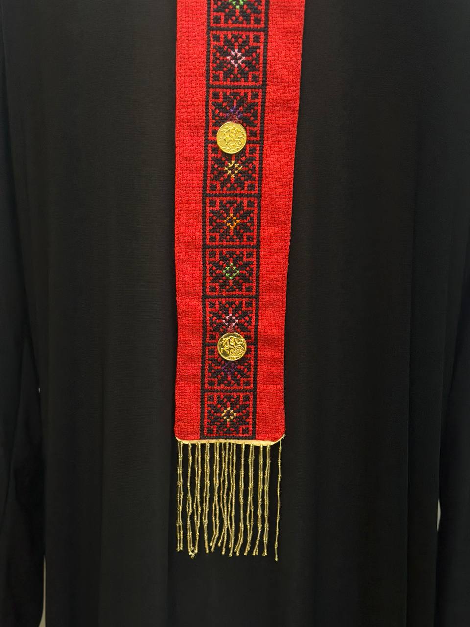 Asayel – Palestinian Hand-Embroidered Coin Headpiece