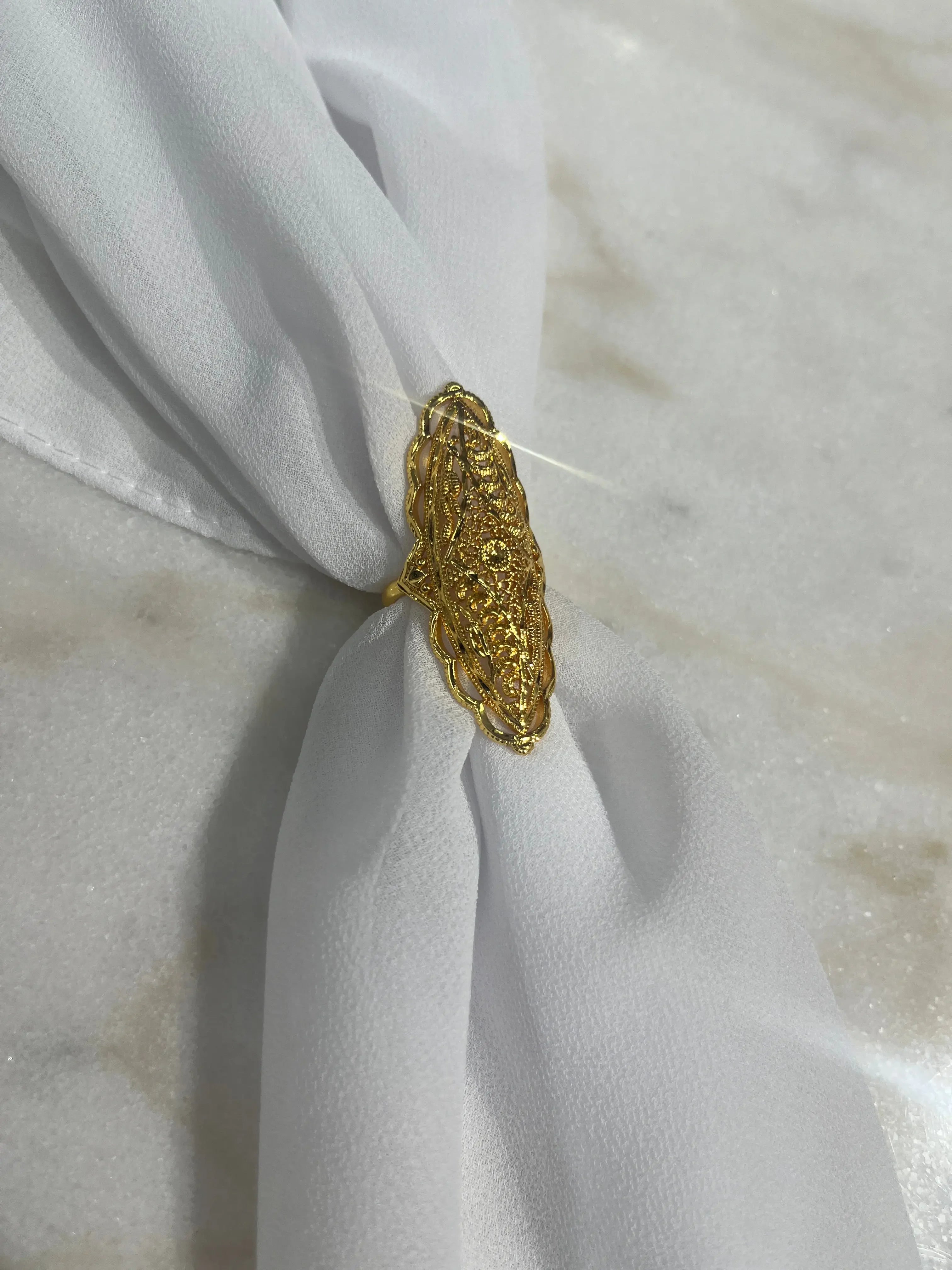 Timeless Elegance: Plated Gold Ring Palestinian Elegance