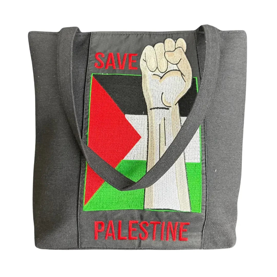 Save Palestine Tote Bag - Symbol of Resilience in Two Colorways | 40 cm Length Palestinian Elegance