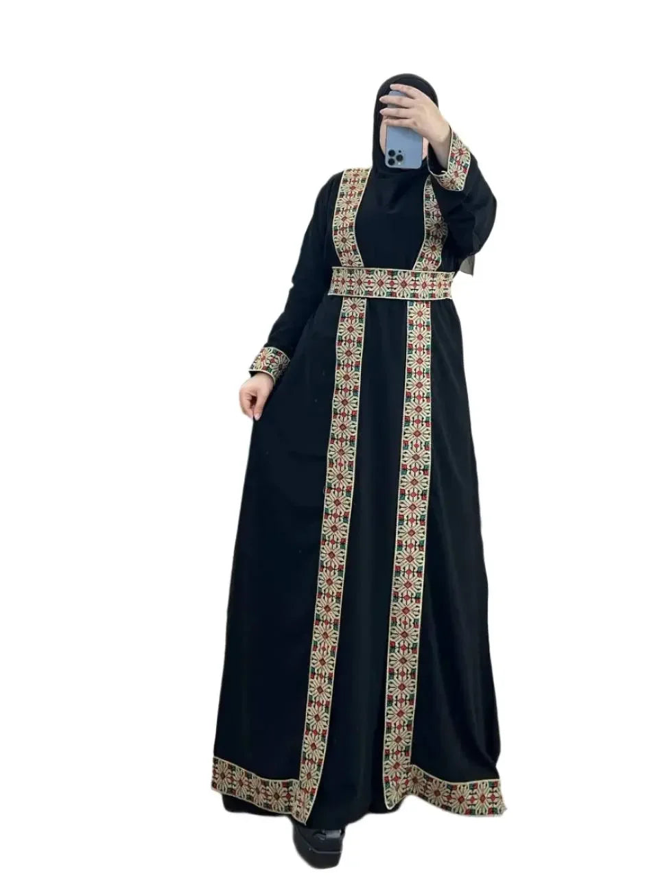 Tatreez Open Abaya: Traditional Elegance Meets Modern Fashion - Palestinian Elegance