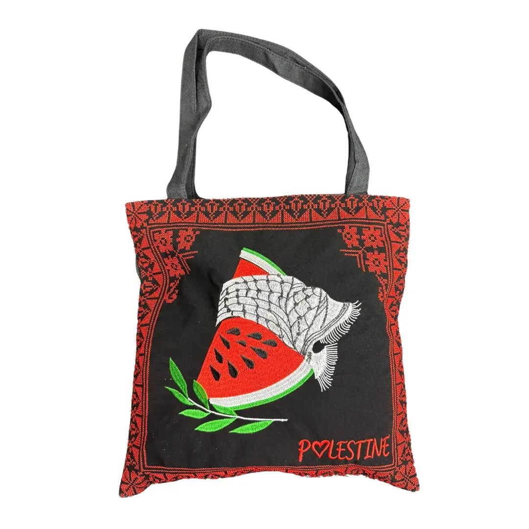 Tatreez Border Tote Bags - Unique Center Designs | 40 cm Length Palestinian Elegance