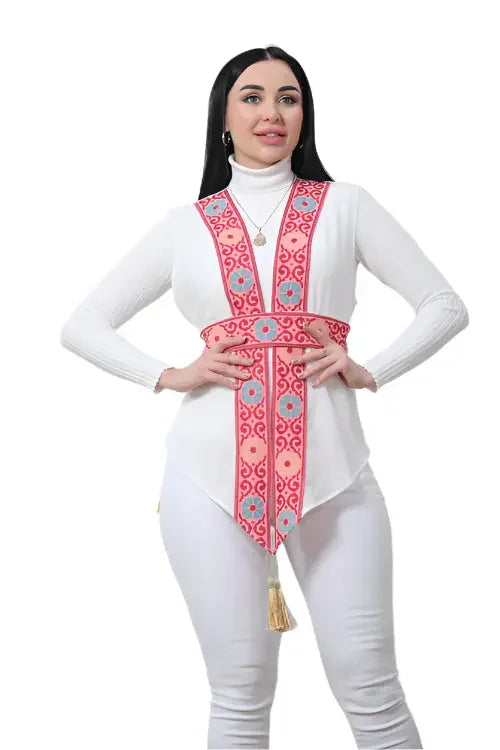 Airy and Elegant: Chiffon Vest for All Seasons Palestinian Elegance