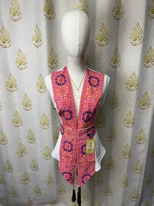 Cultural Richness: Vest with Intricate Embroidery Palestinian Elegance