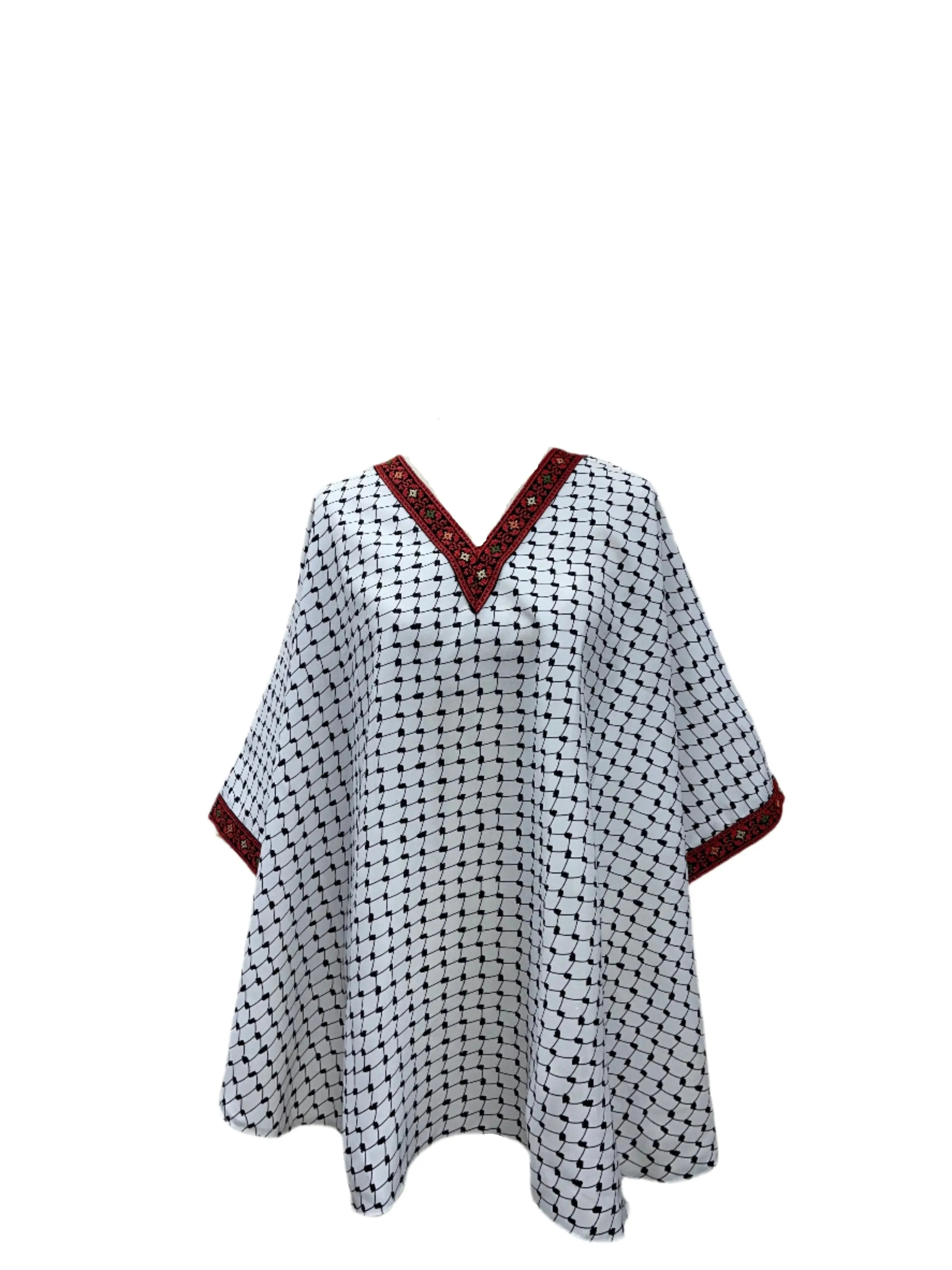 Women's Kuffiyeh Embroidery Cape - Cultural Elegance and Modern Style - Palestinian Elegance