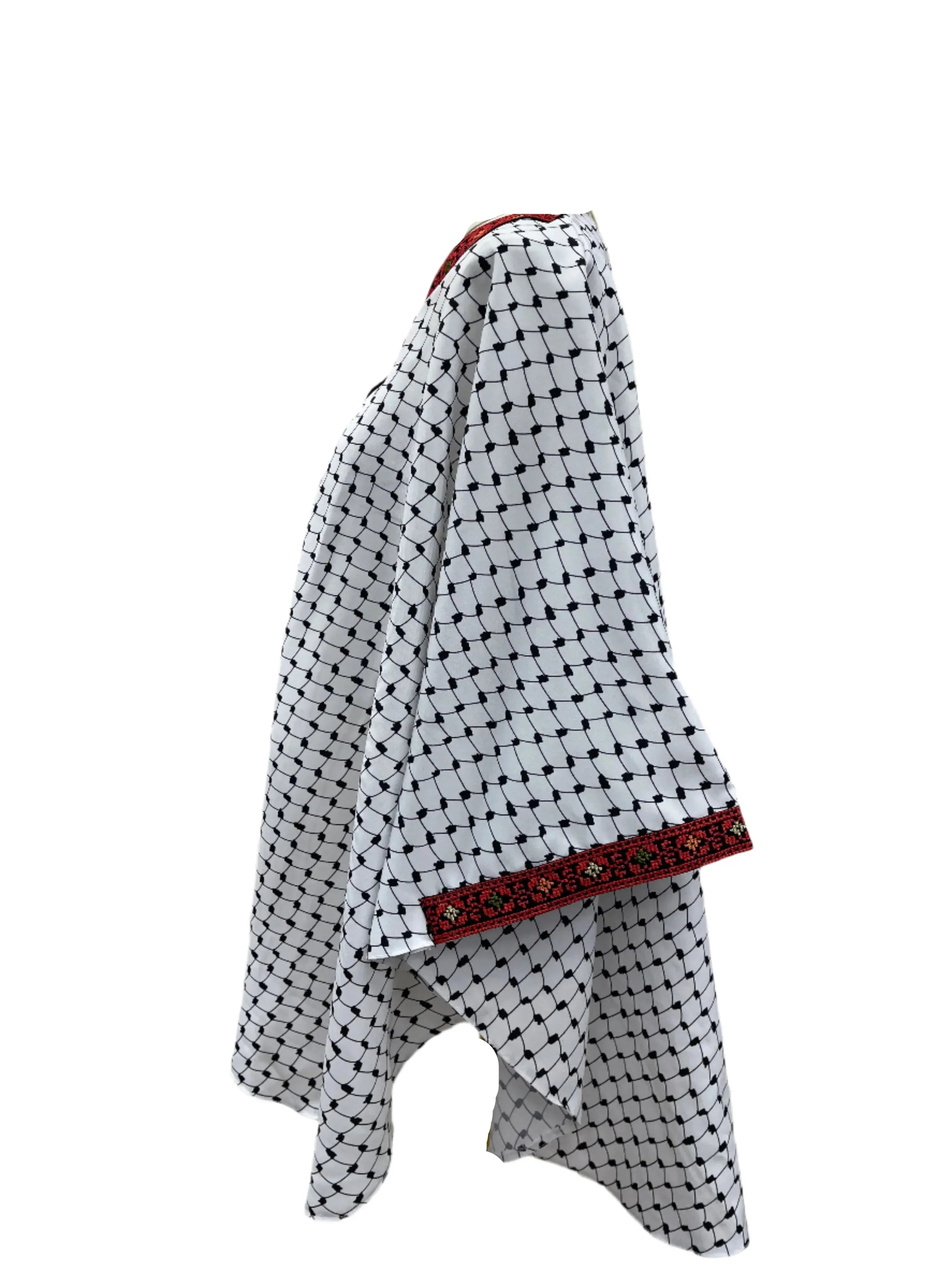 Women's Kuffiyeh Embroidery Cape - Cultural Elegance and Modern Style - Palestinian Elegance