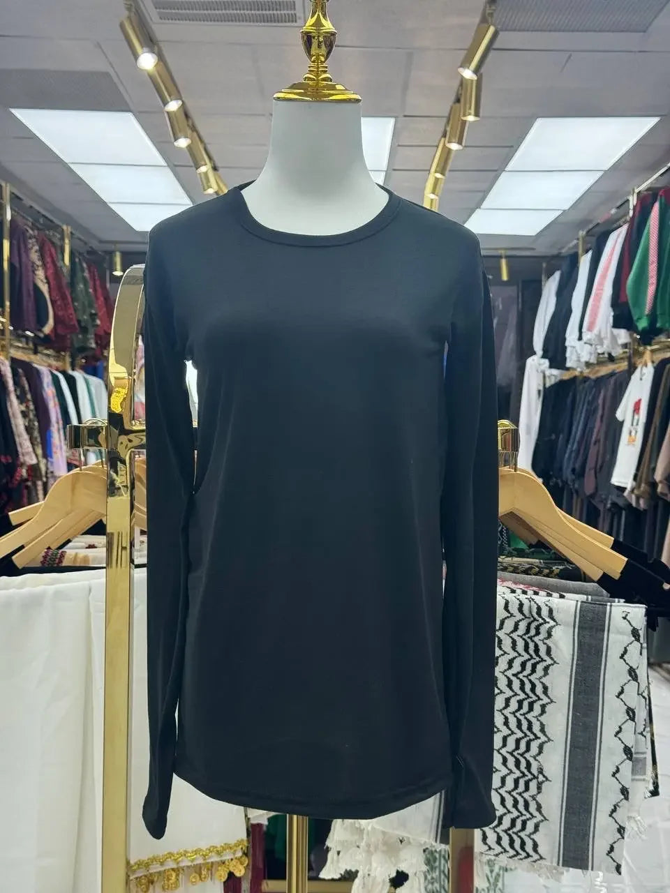 Comfort Meets Style: Long Sleeves Body Shirt Palestinian Elegance