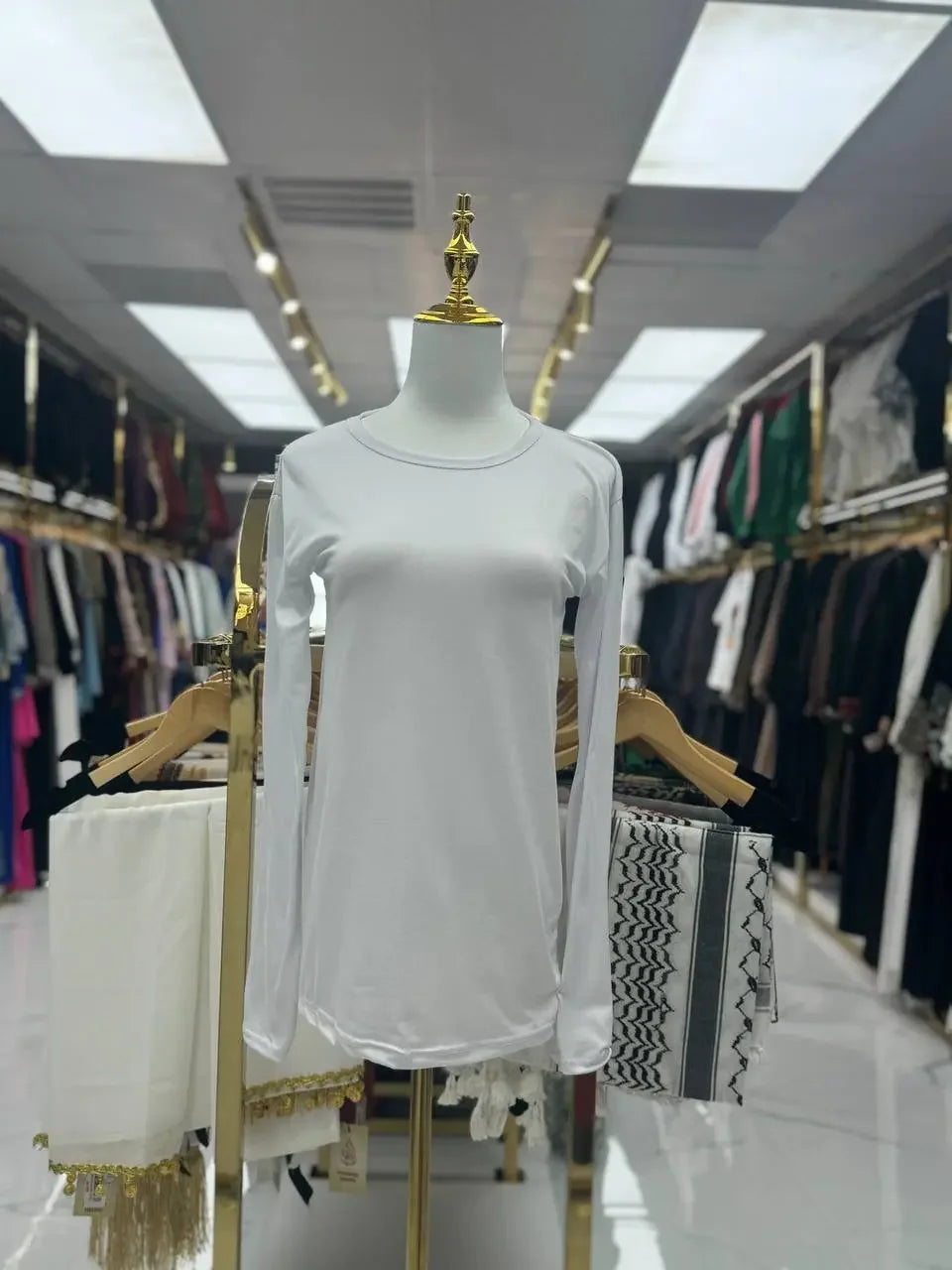 Comfort Meets Style: Long Sleeves Body Shirt Palestinian Elegance