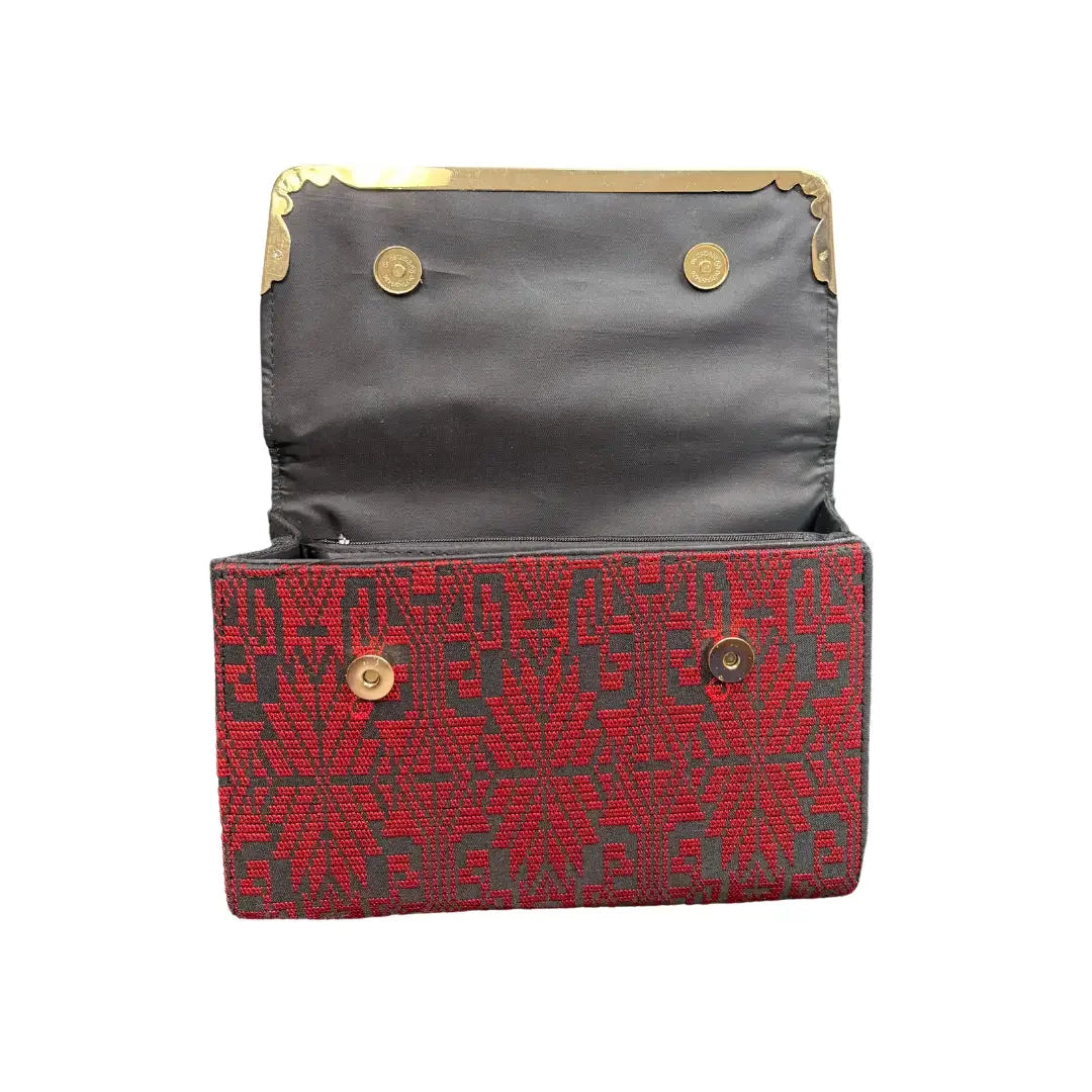 Red Palestine Handbag - High-Quality & Culturally Inspired L7XW10XH2 inches Palestinian Elegance