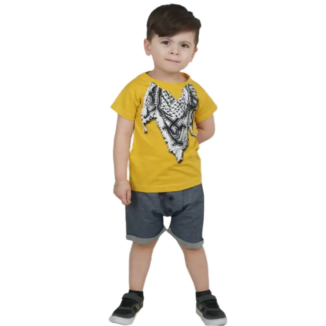 Kids Kuffiyeh Print Shorts: Trendy Style and Ultimate Comfort - Palestinian Elegance