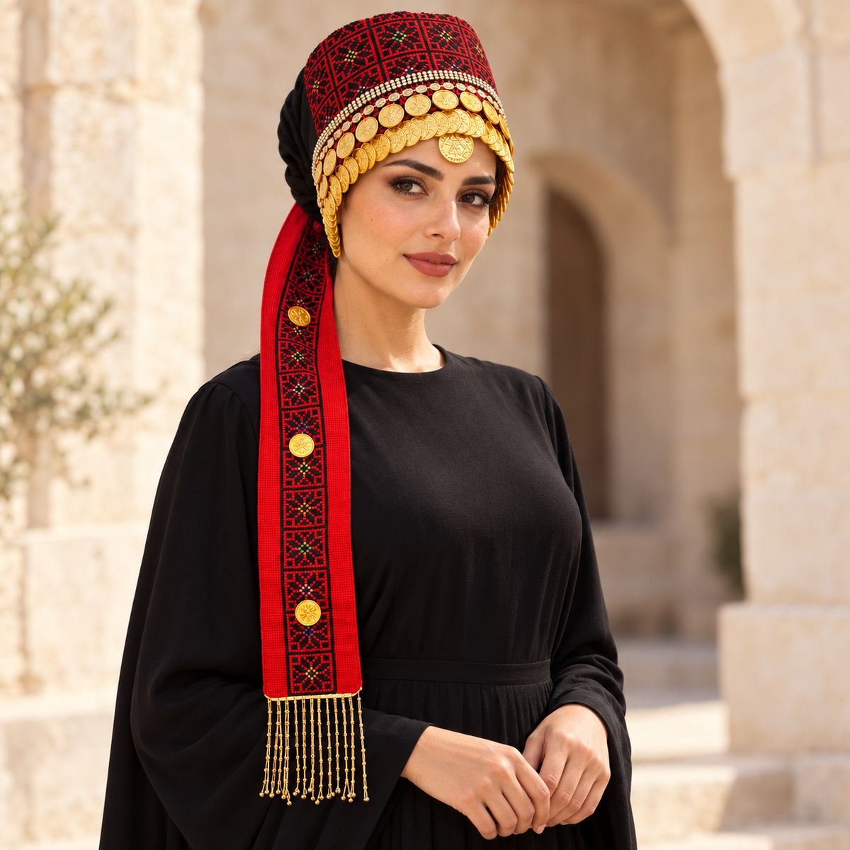 مجموعة أغطية الرأس أناقة فلسطينية