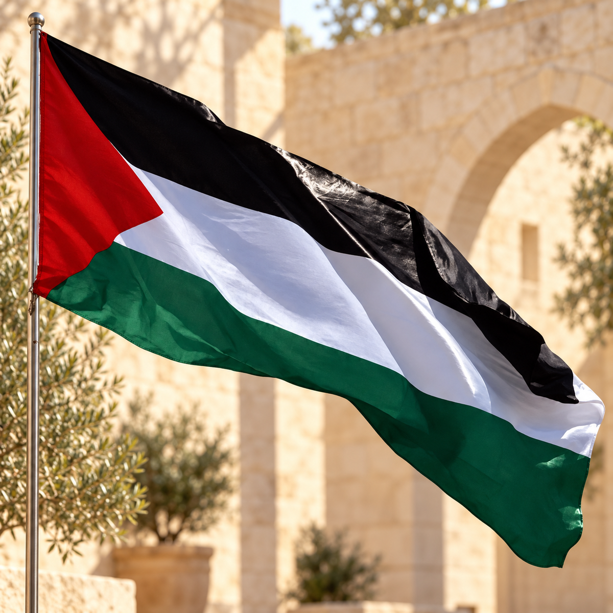 Palestinian Flag At Palestinian Elegance
