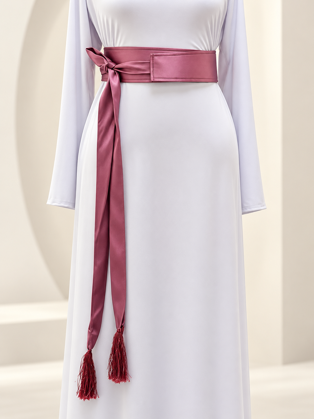 Rosewood Satin Wrap Belt