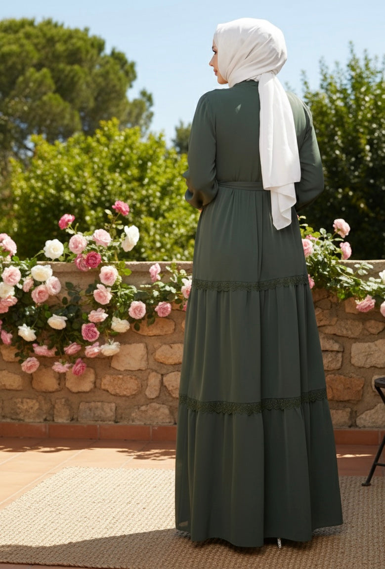 Luna Lace Tiered Maxi Dress