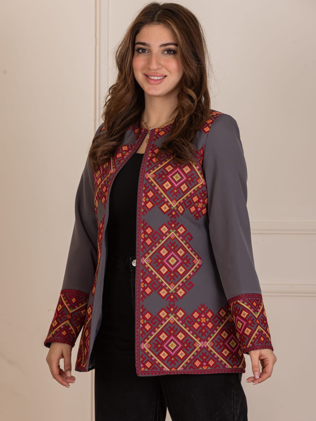 Palestinian Pattern Embroidered Jacket