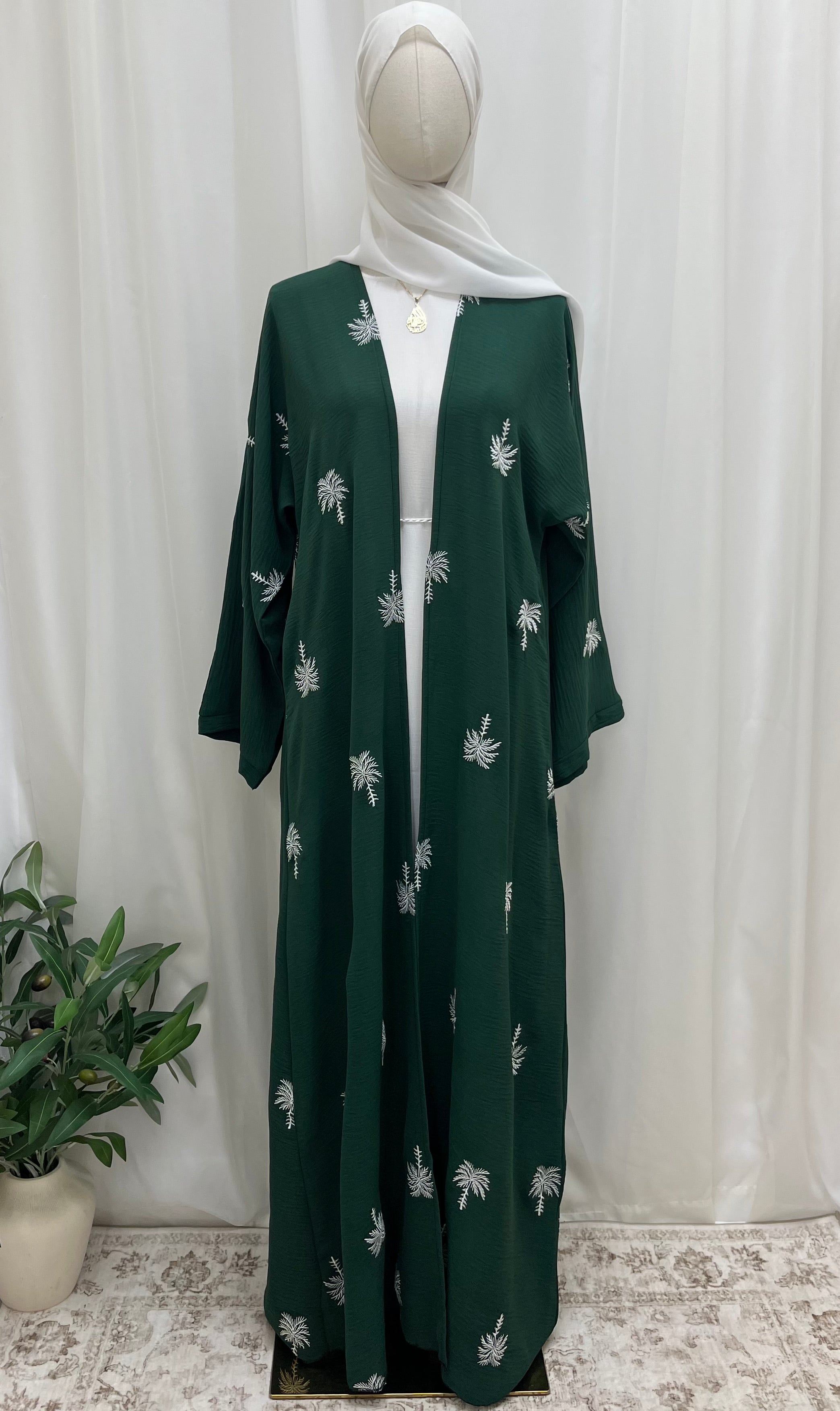 Palm Whisper 3-Piece Abaya Set
