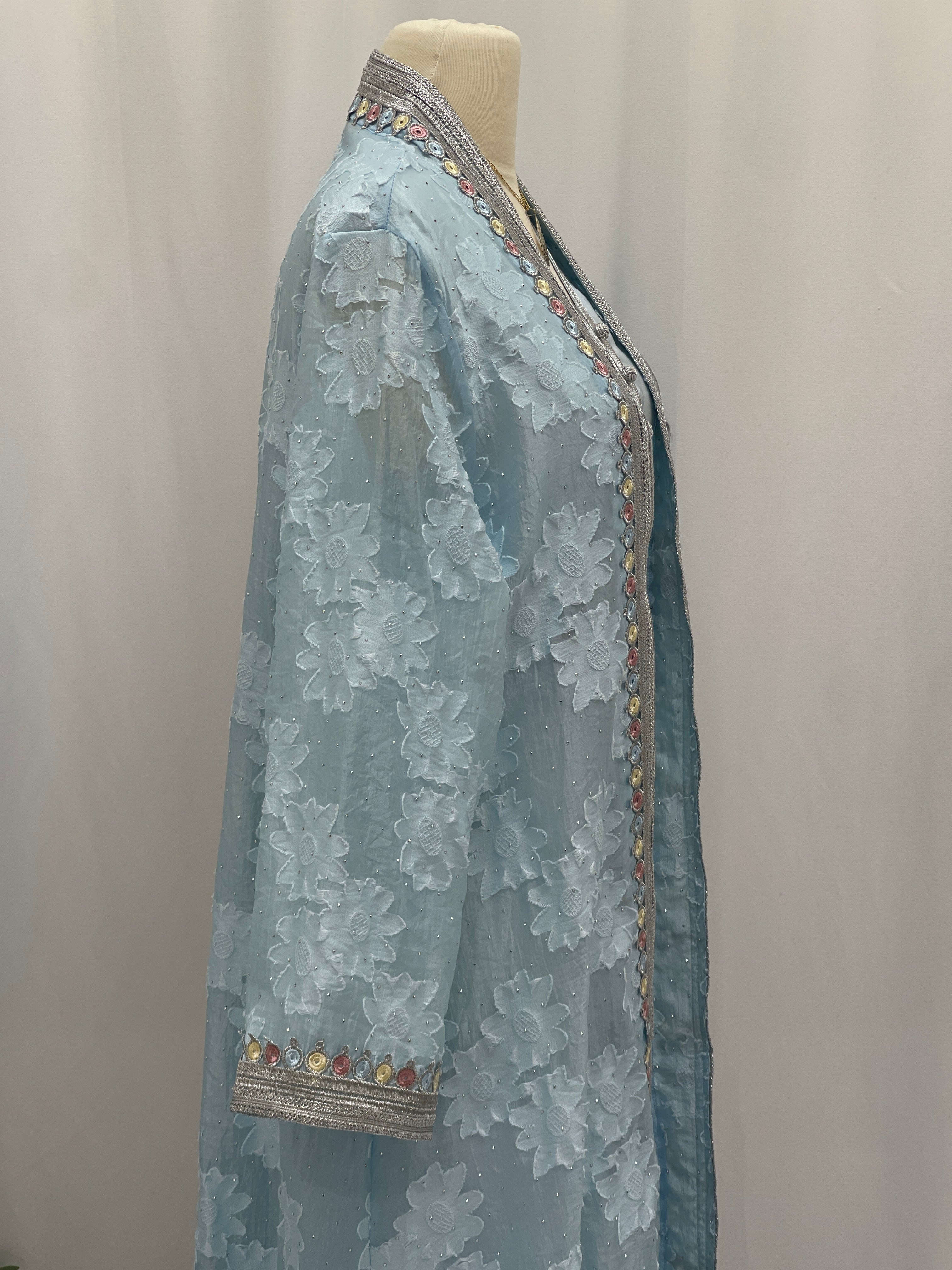 Sky Bloom Abaya