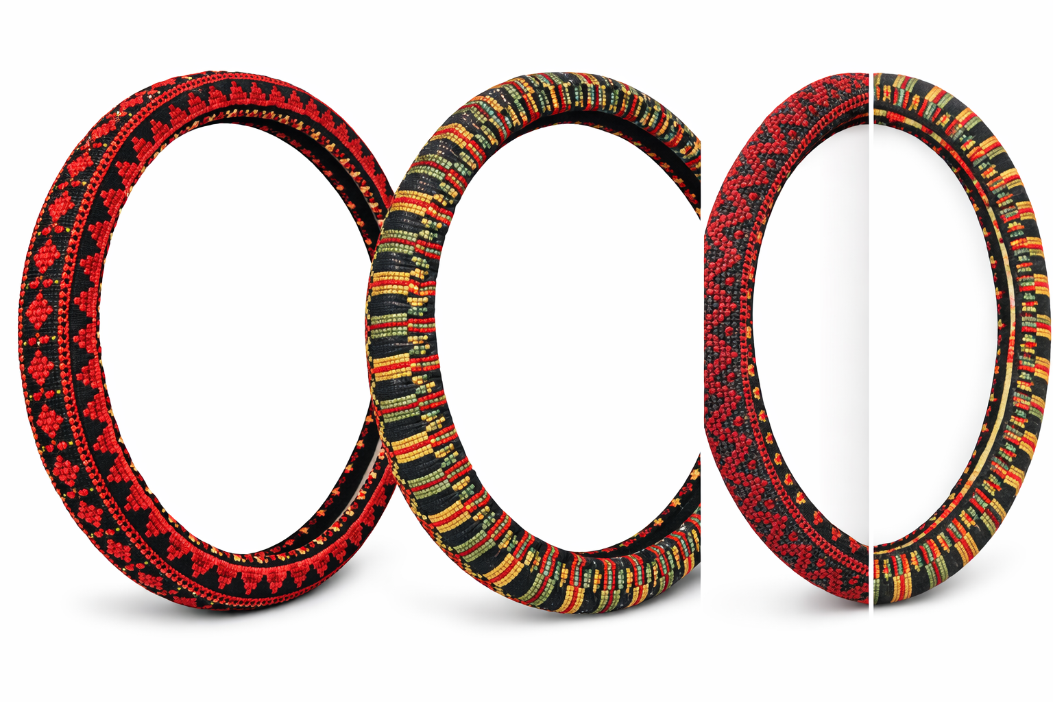 Reversible Beaded Steering Wheel Cover- Elegant Design