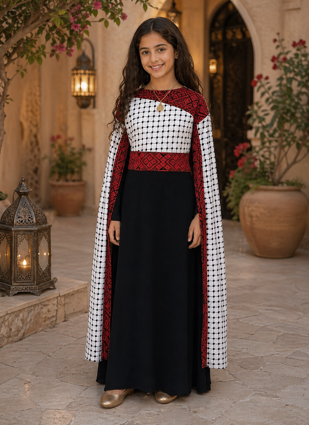Kuffia Princess Dress - Intricate Embroidery & Regal Elegance