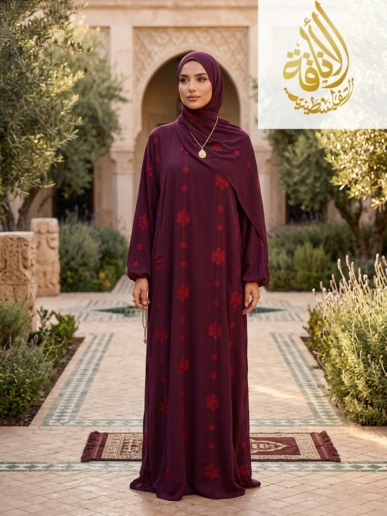 Embroidered One-Piece Prayer Set for Elegant Spiritual Practice