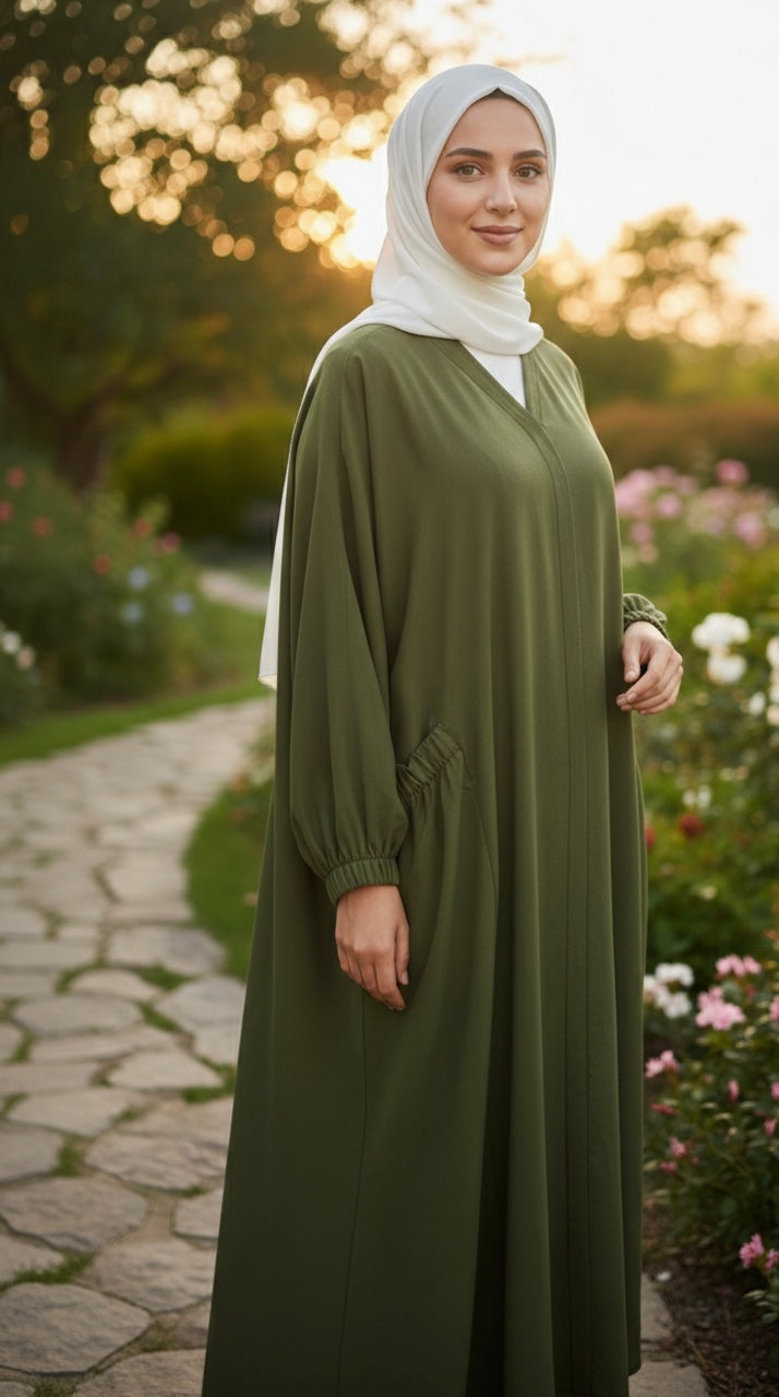 Soft Flow Everyday Abaya - Palestinian Elegance