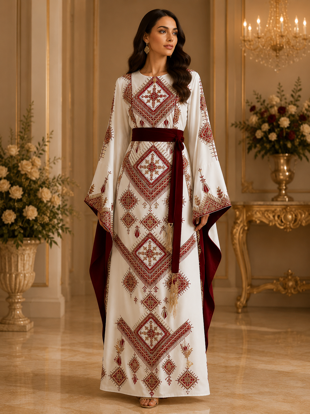 Bride of the Orient Modren Embroidered Dress