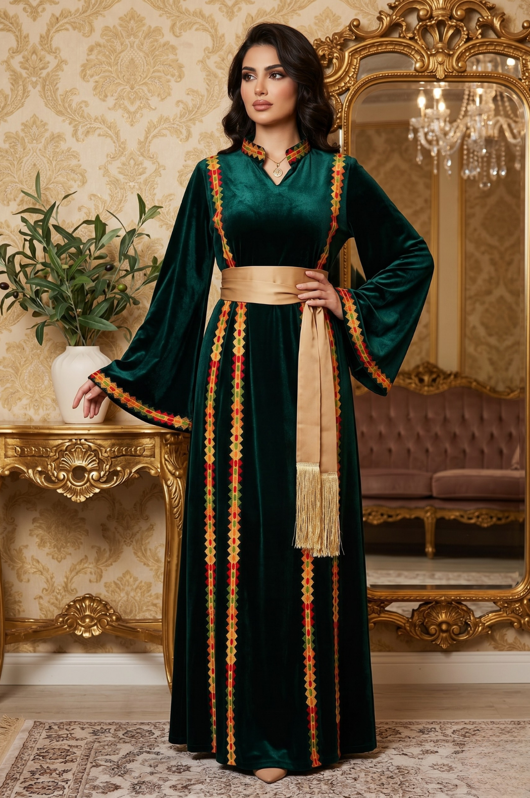 Manajel Grace Velvet Thobe