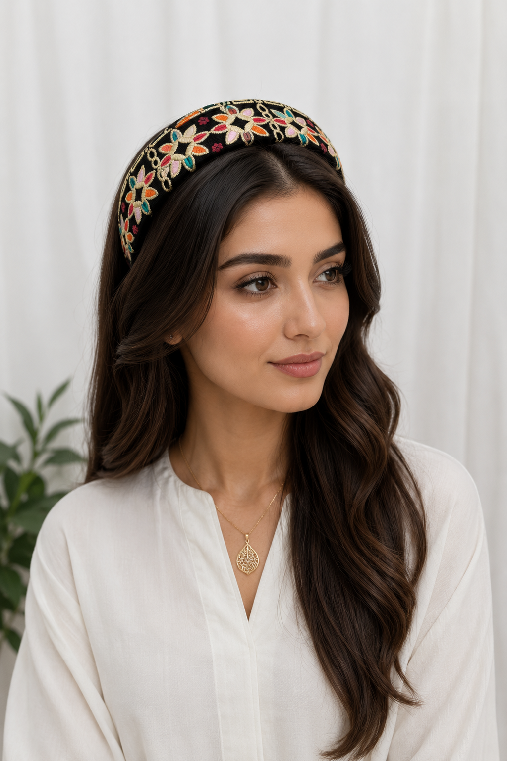 Heritage Bloom Embroidered Headband