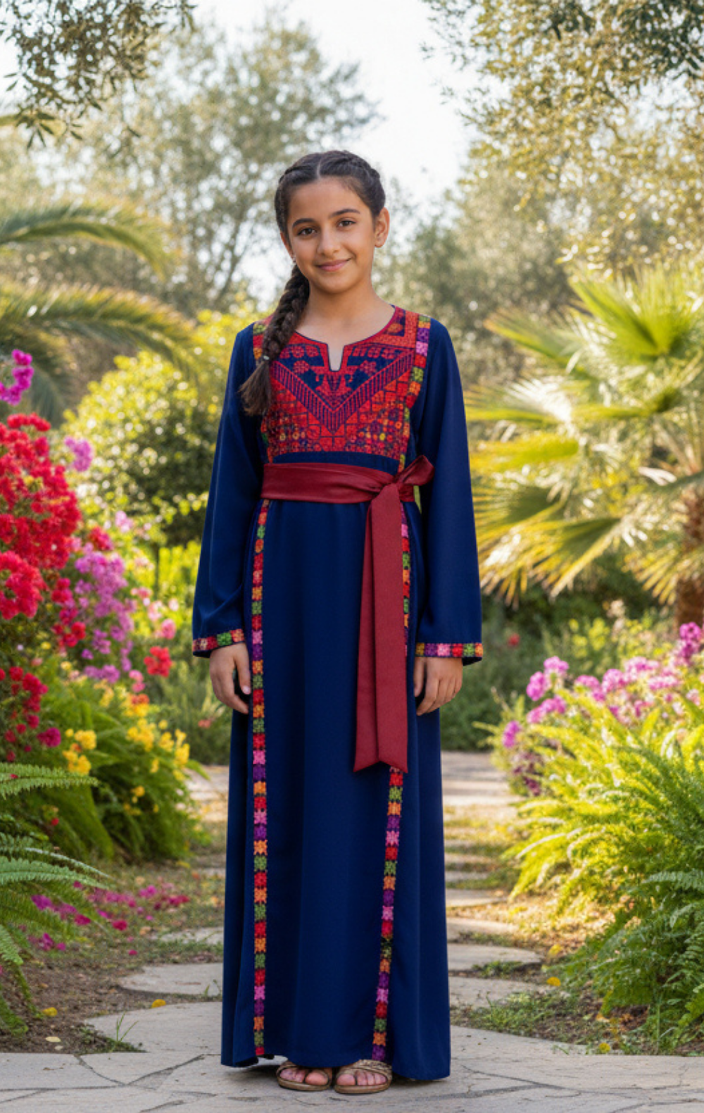 Little Heritage Bloom Dress  Timeless Cultural Kids Wear - Palestinian  Elegance
