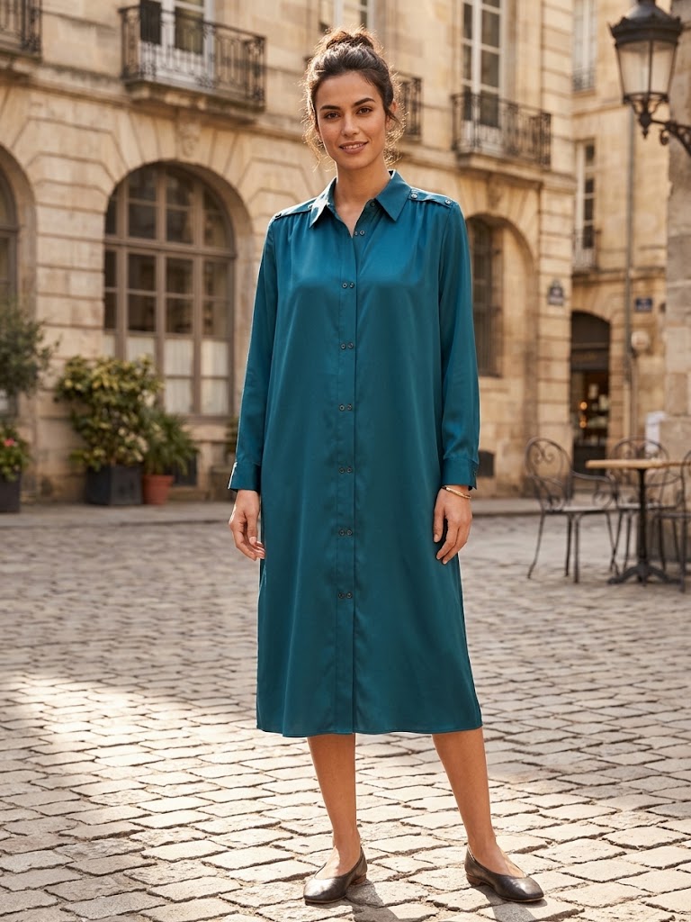 Long Buttoned Tunic - Versatile Elegance for Every Occasion