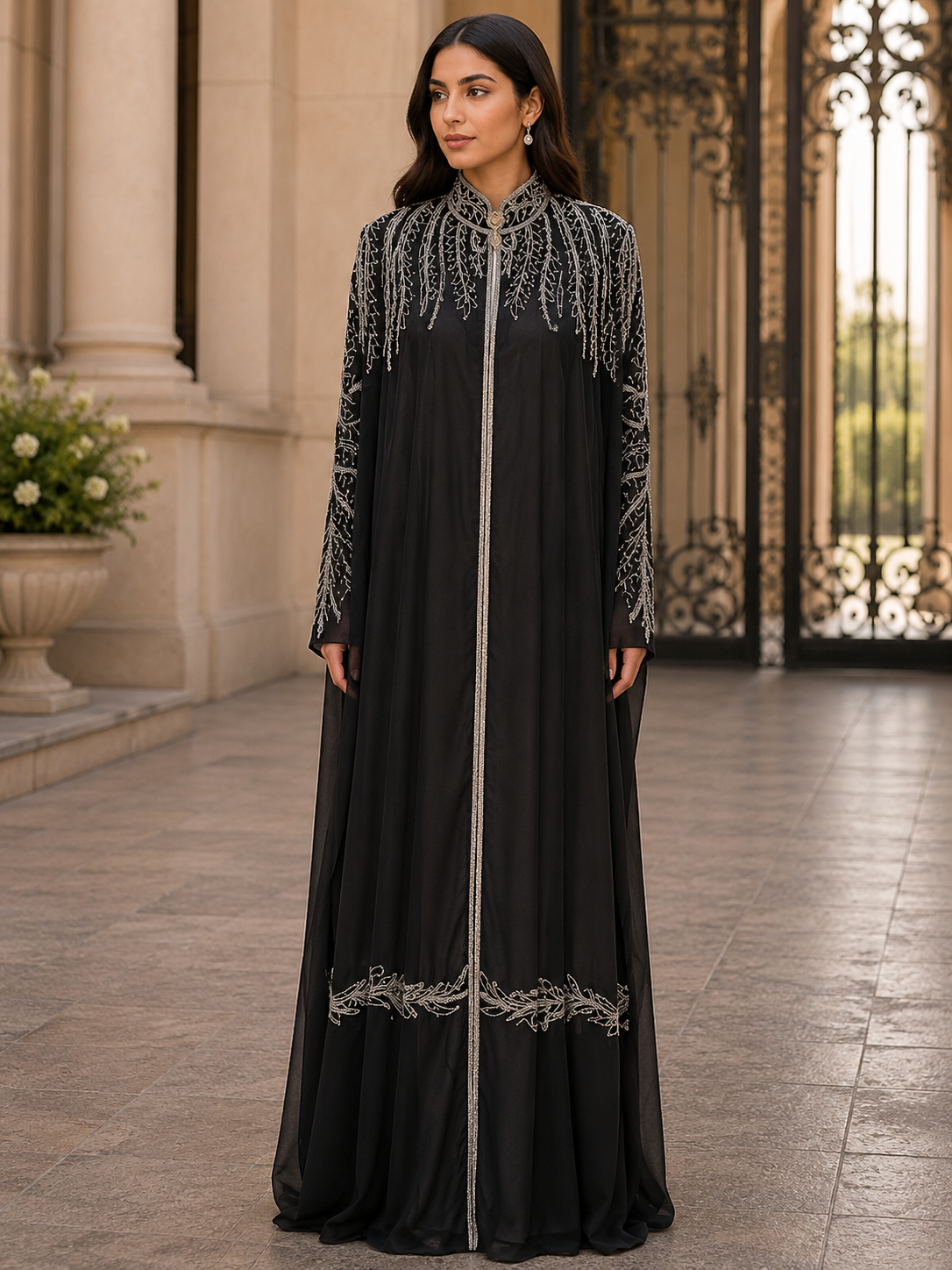 Karam Fancy Beads Cape A Touch Of Elegance